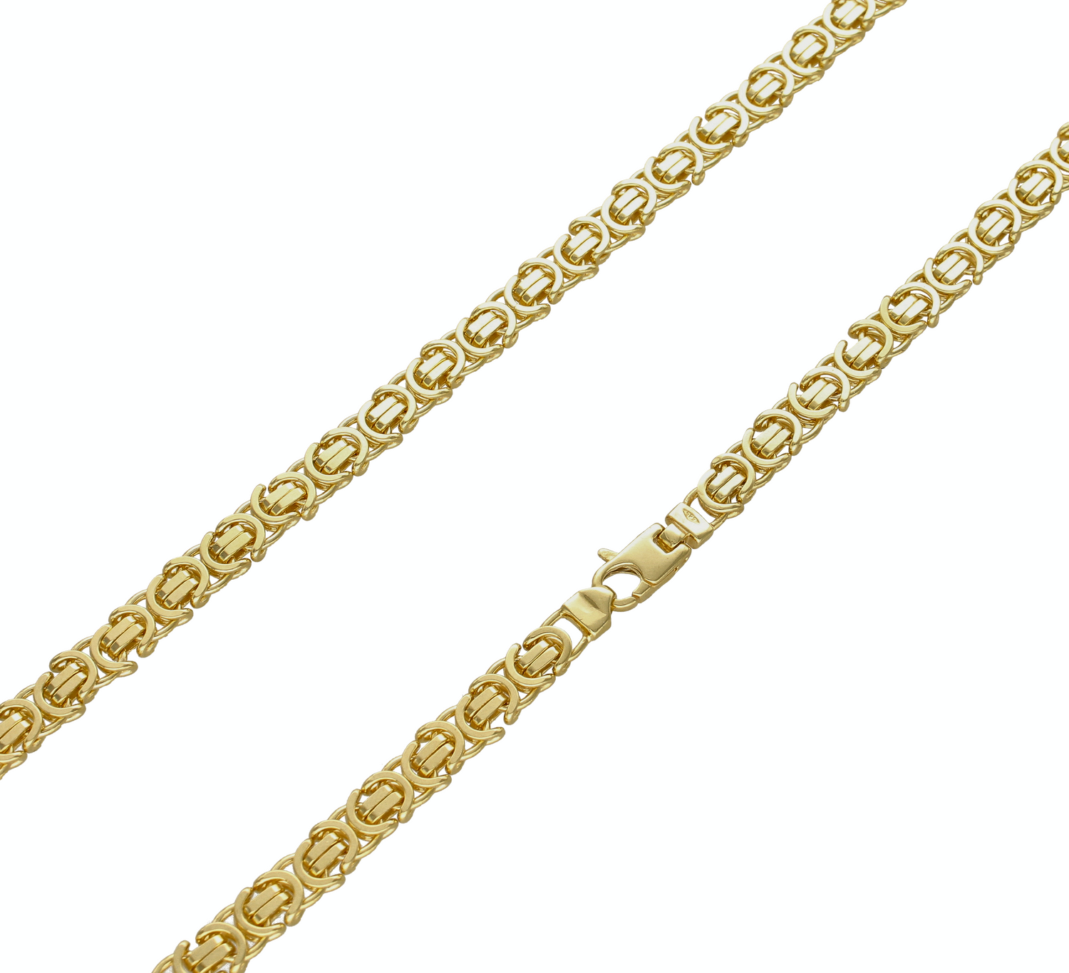 Złoty naszyjnik pr 585 łańcuszek Królewski płaski LA 3448. Złoty naszyjnik królewski. Złoty naszyjnik uniwersalny. Złoty naszyjnik królewski splot. Złoty naszyjnik damski, męski. Złoty naszyjnik na każdą ok (1).png